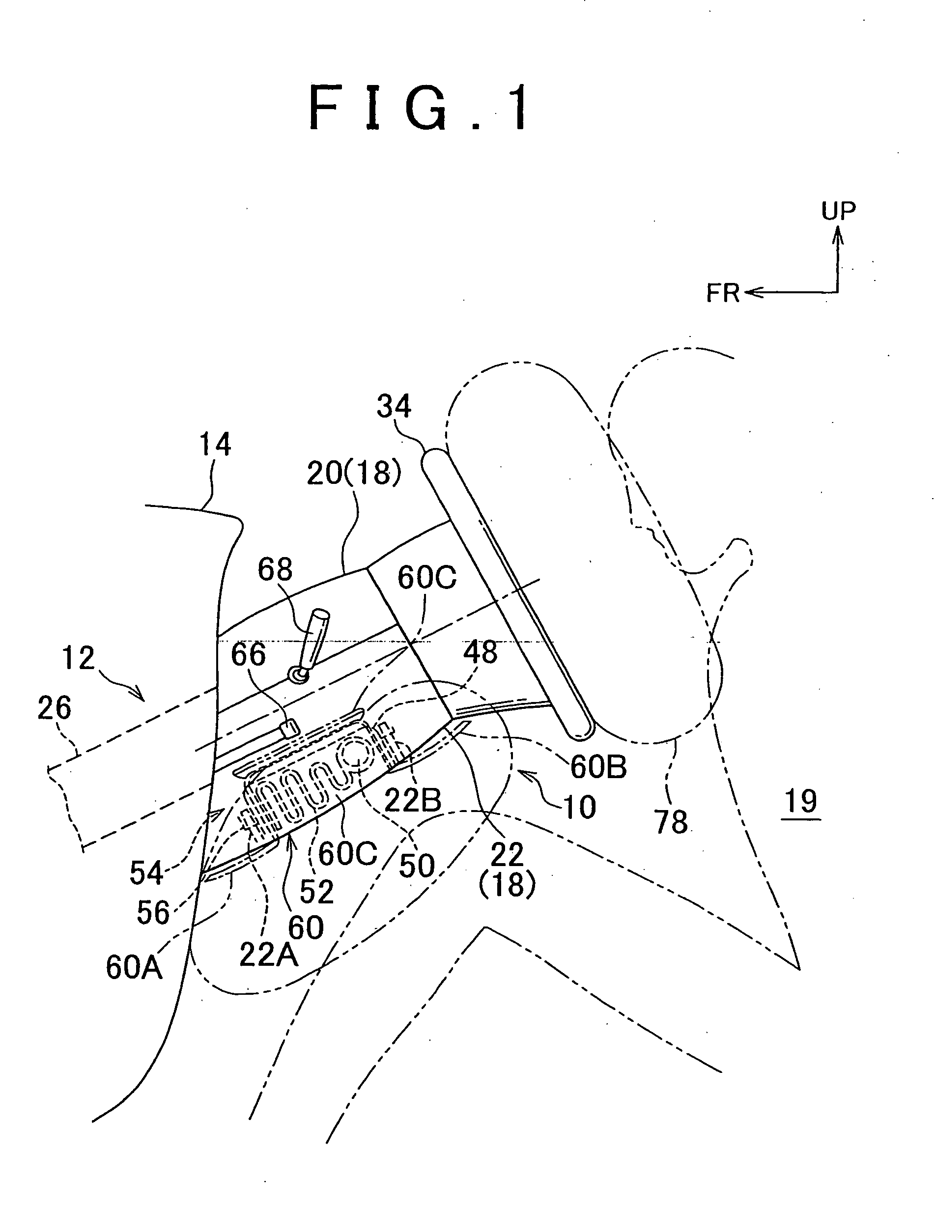 Knee airbag device