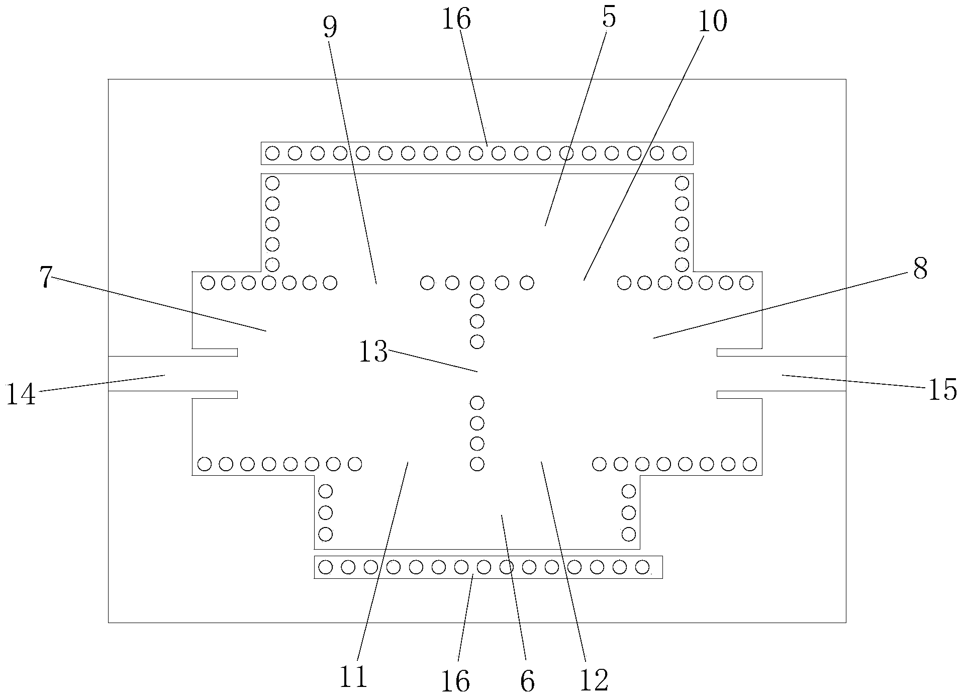 Half mode substrate integration waveguide horizontal symmetrical filter