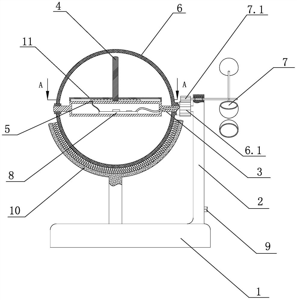 A solar azimuth measurement sensor