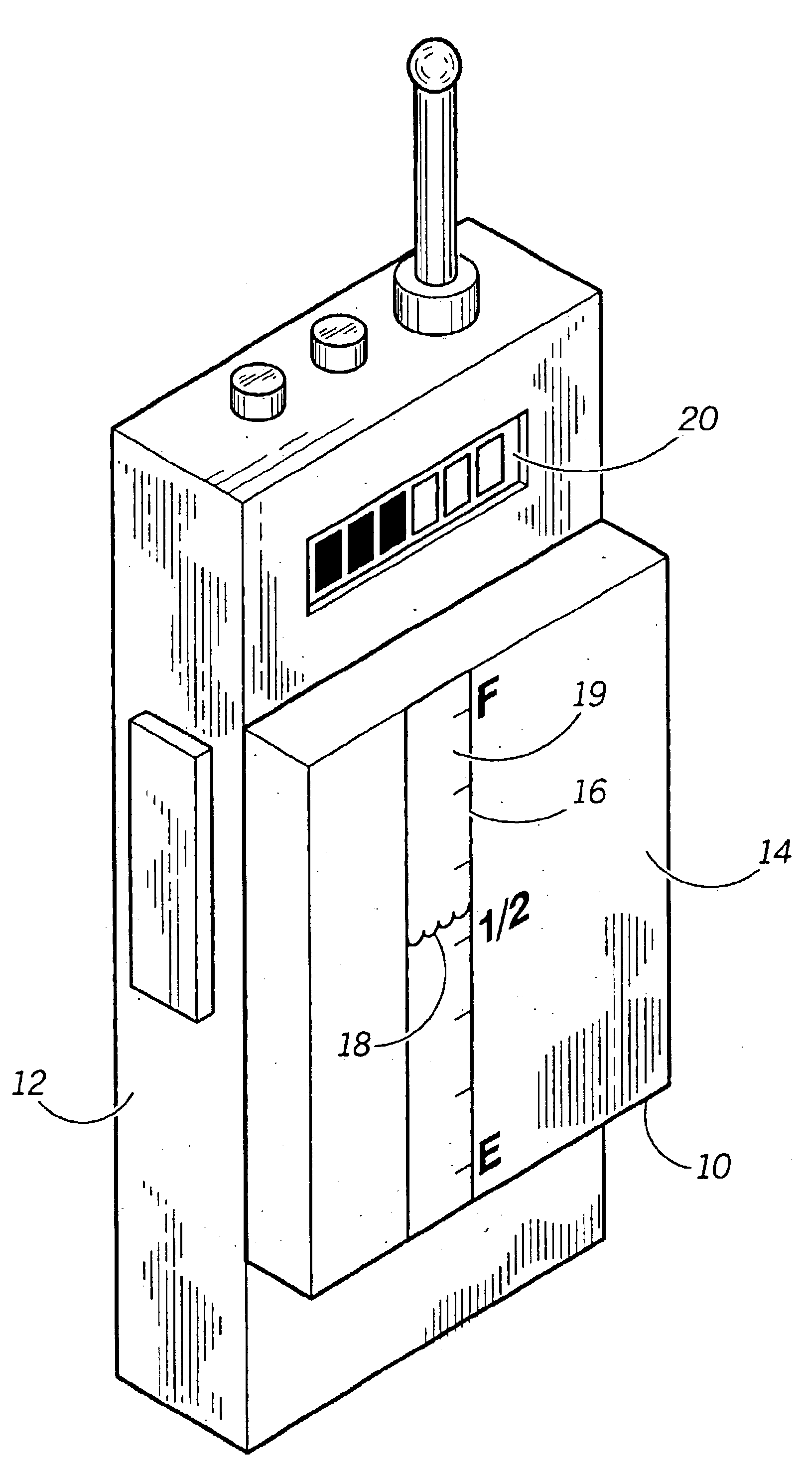 Means for measuring the liquid level in a reservoir for a fuel cell