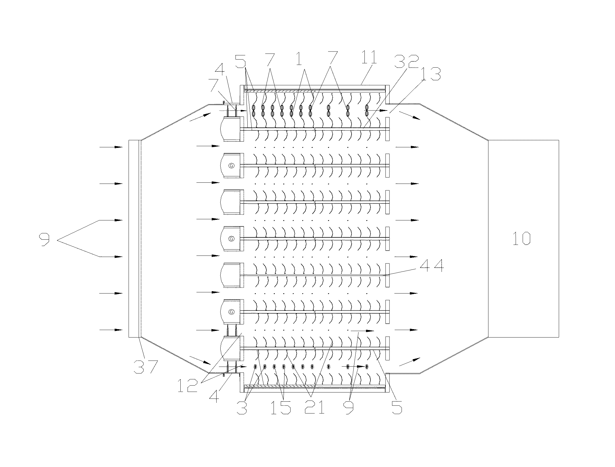 Vane electrostatic precipitator