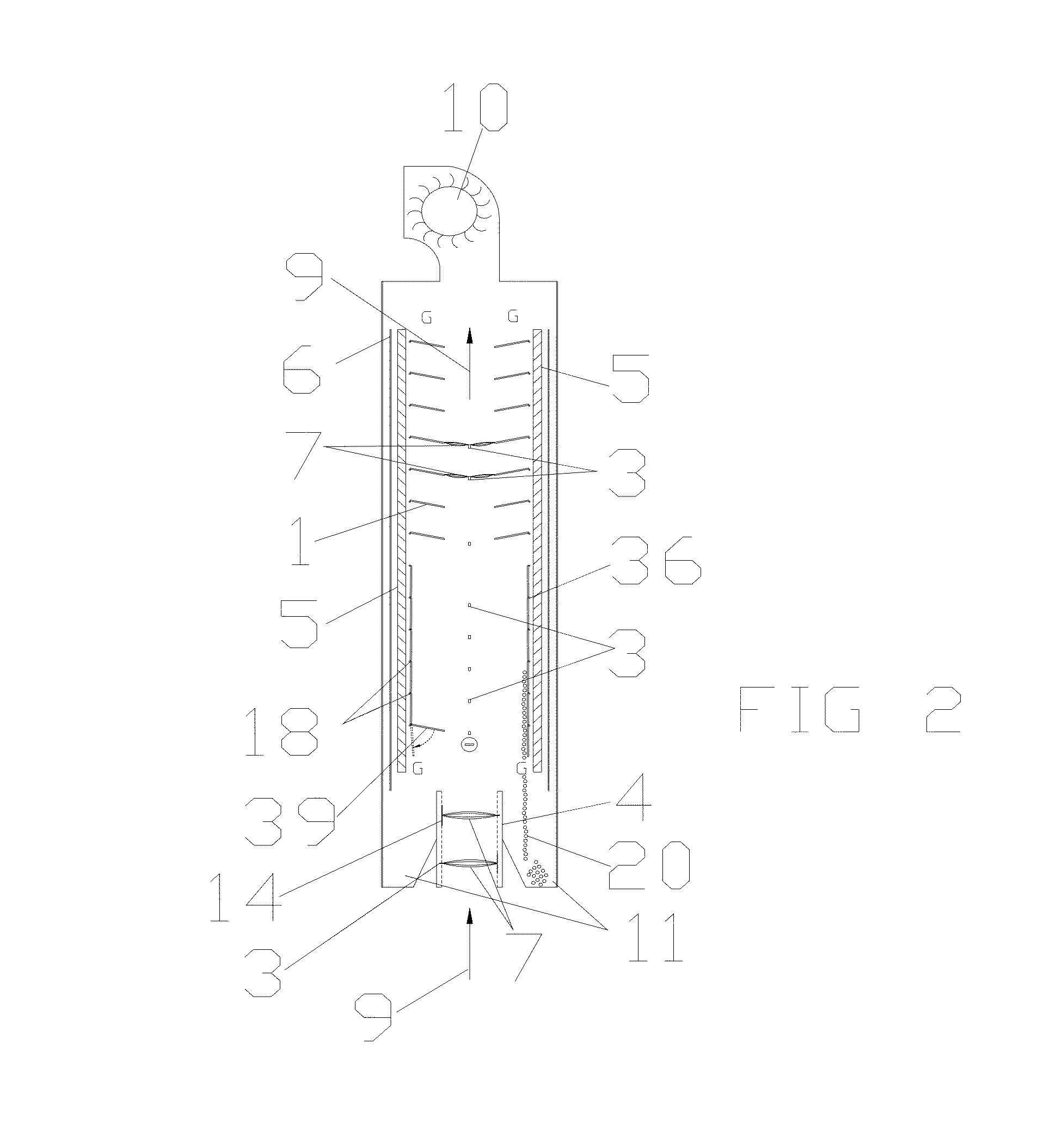 Vane electrostatic precipitator