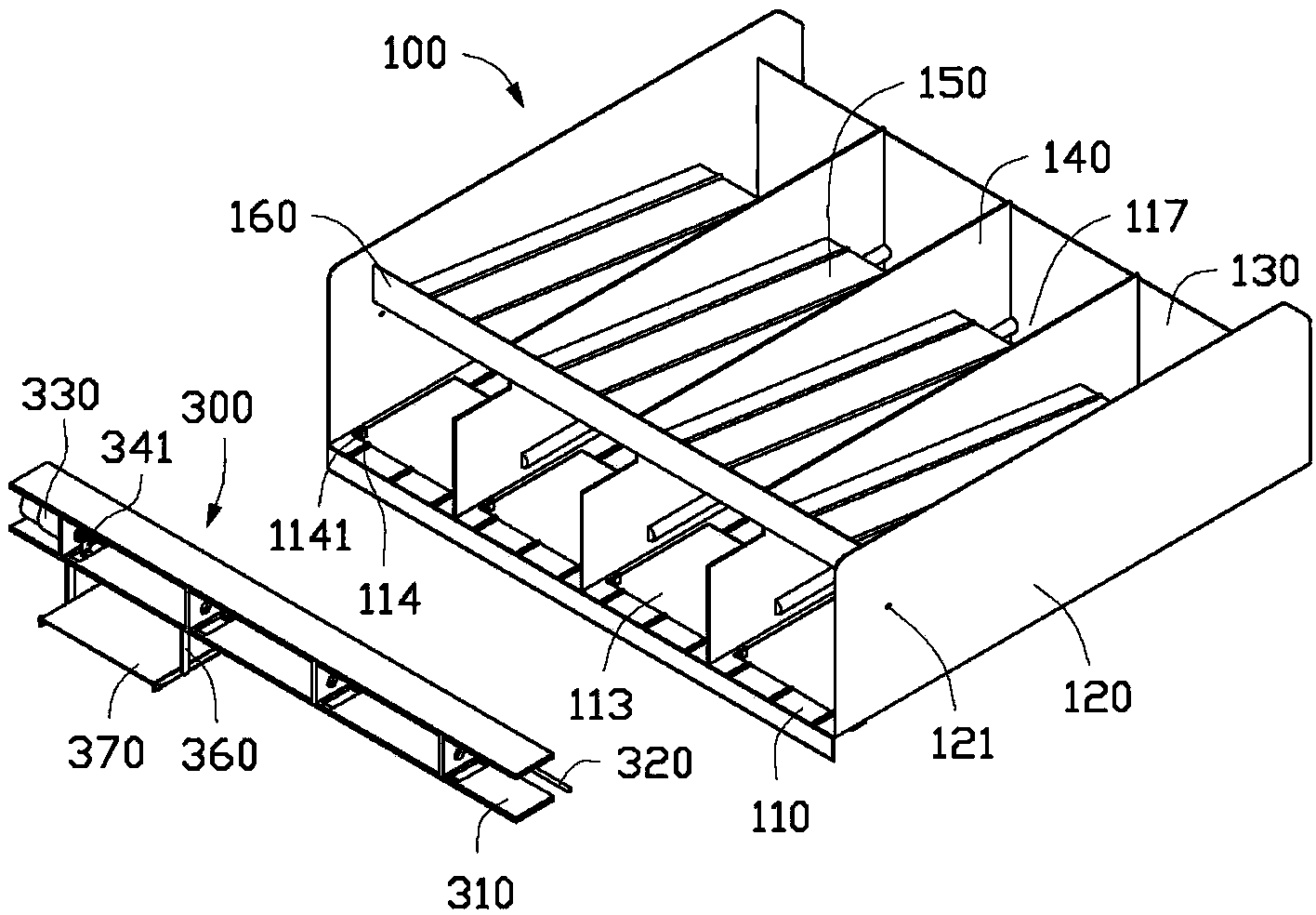 Goods discharging device of vending machine