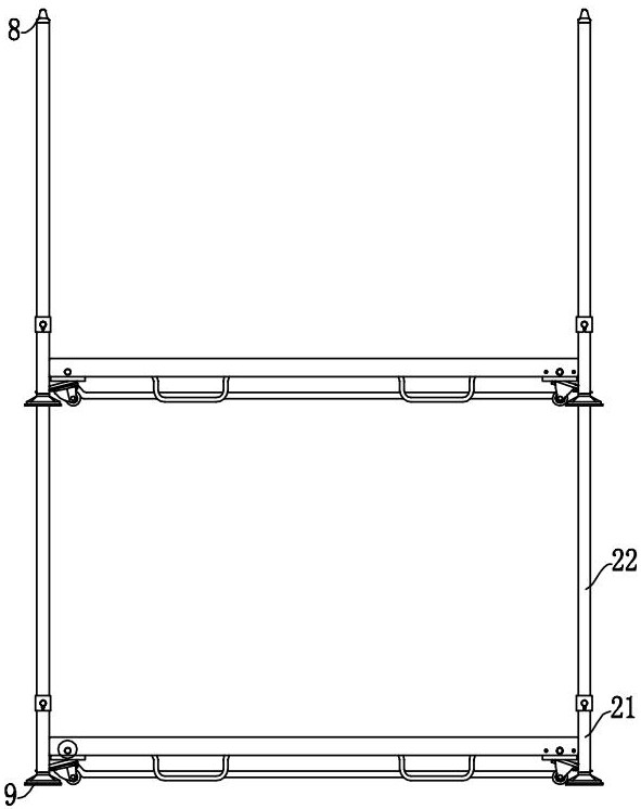 Movable stacking goods shelf