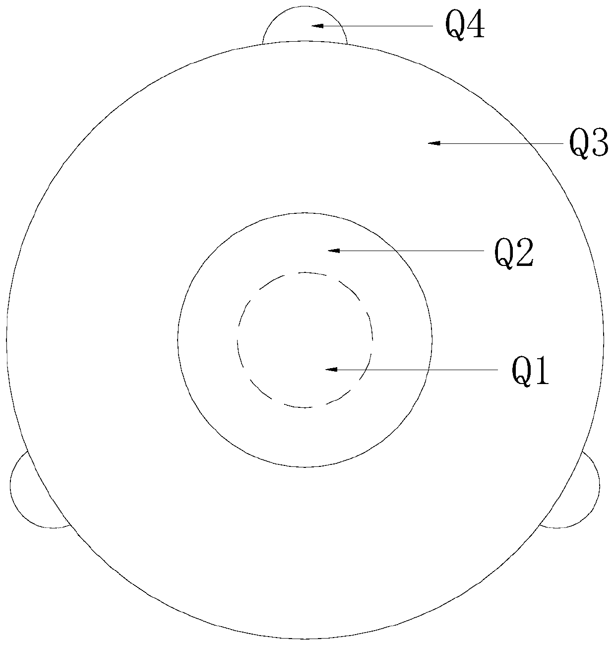 Internally-tangent type highly-efficient cutting device for glass tube