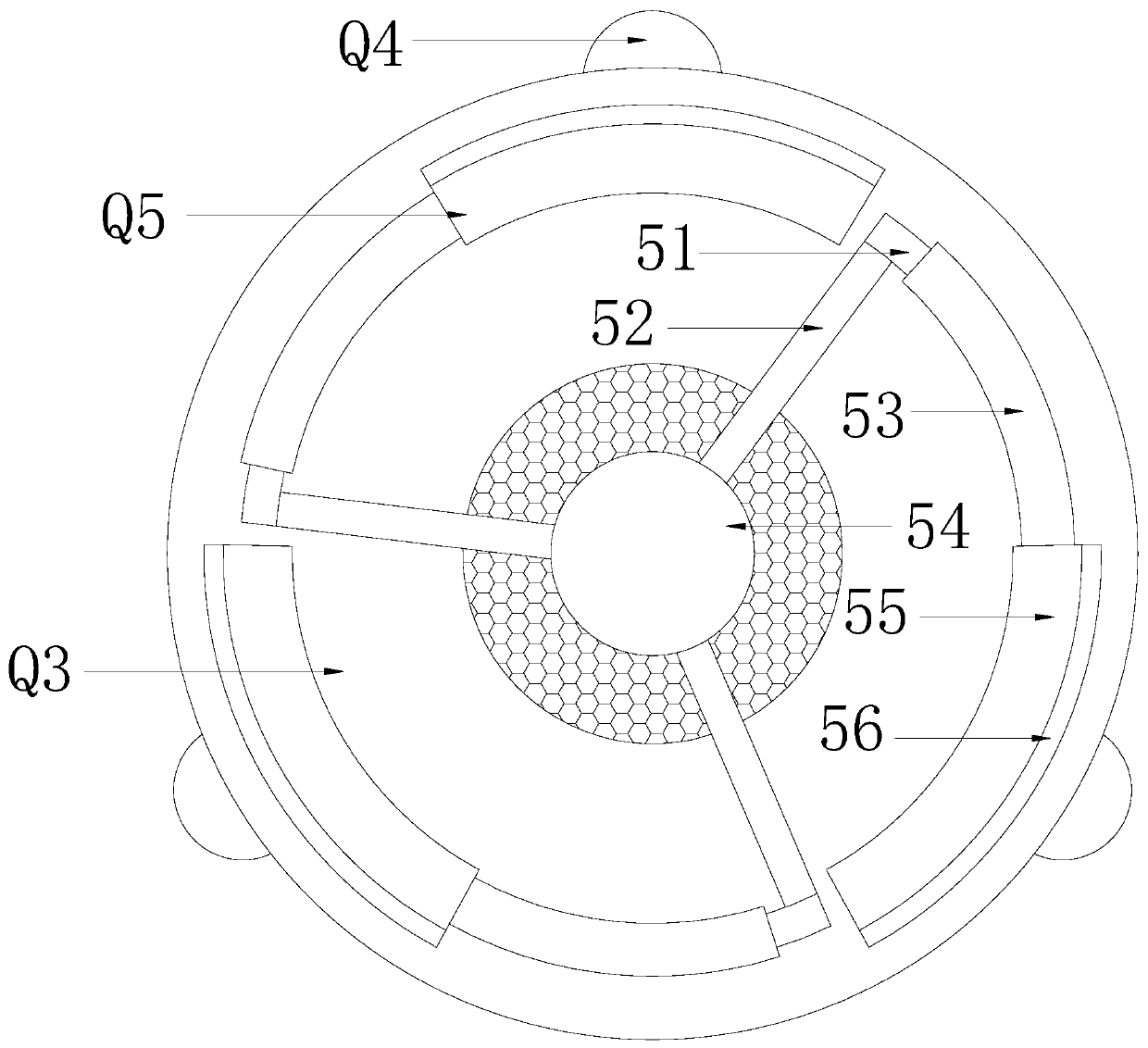 Internally-tangent type highly-efficient cutting device for glass tube