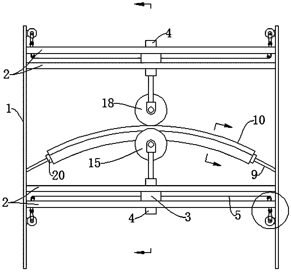 Bilateral bending device for pantograph slide plate production and bending method thereof