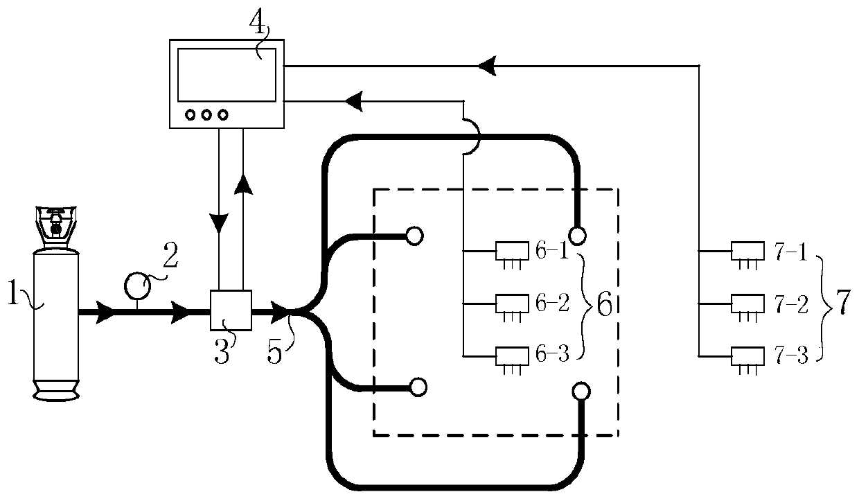 Carbon dioxide tracing gas method-based room ventilation frequency testing system and method