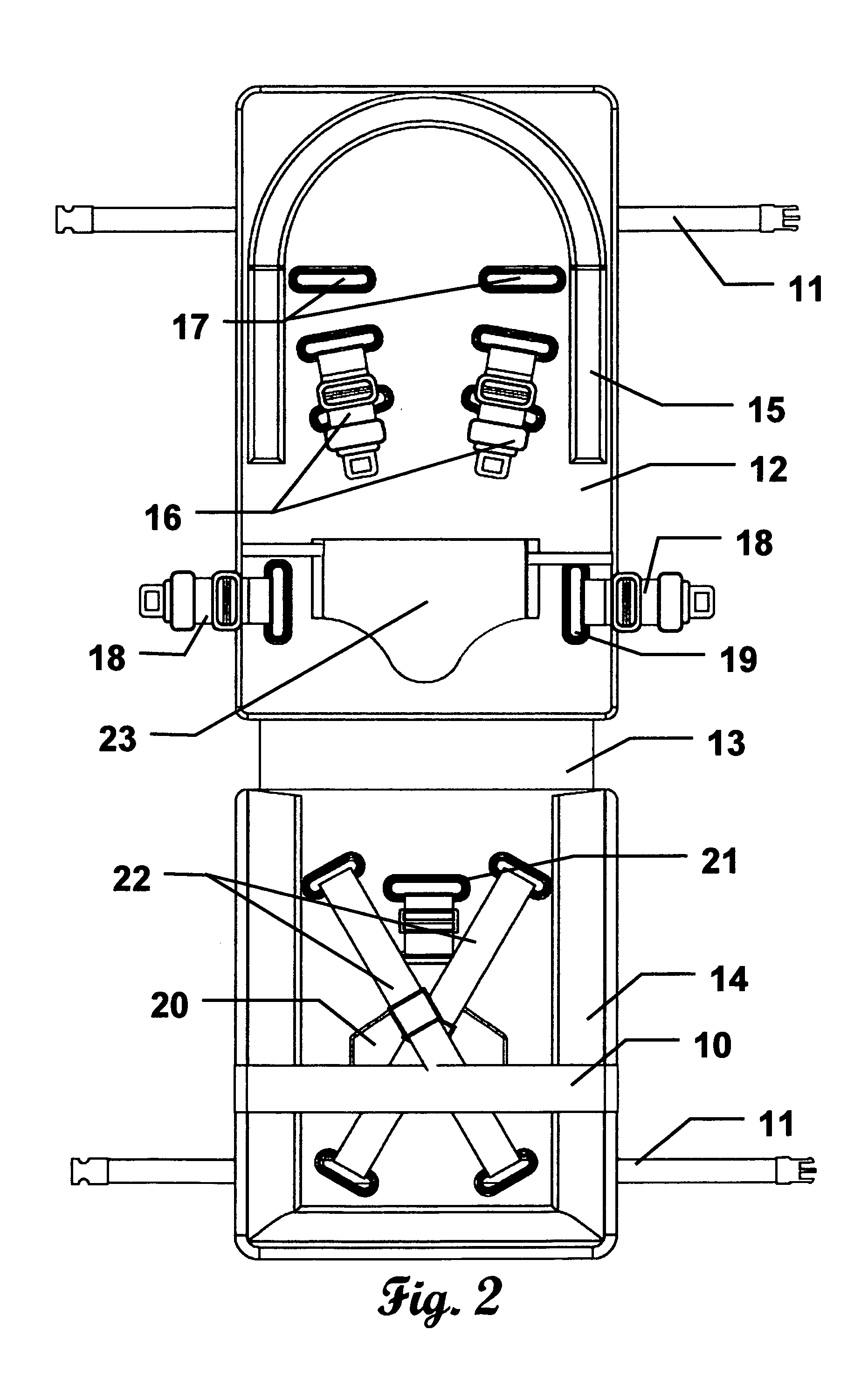 Safe hug child restraint device