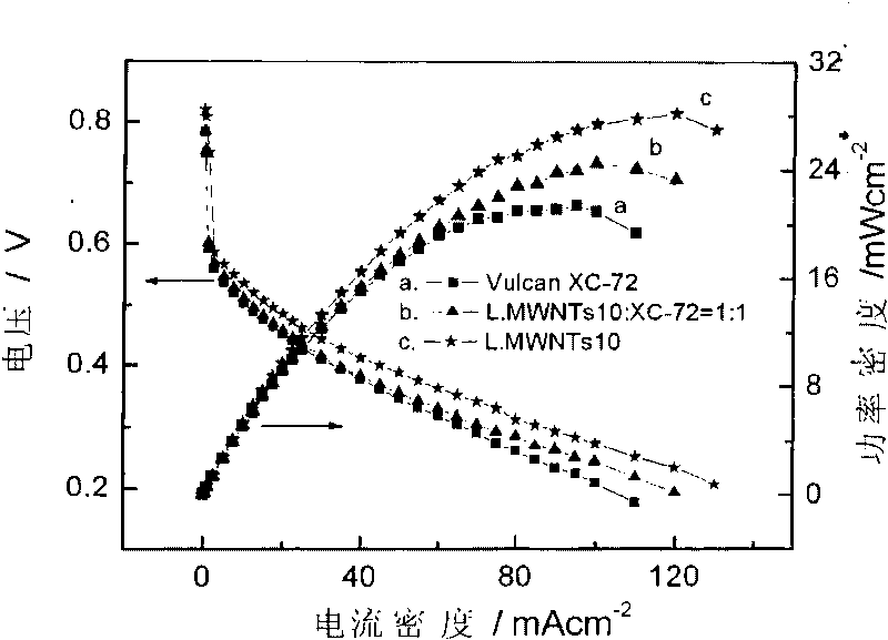 Composite anode for direct methanol fuel cell and method for making the same