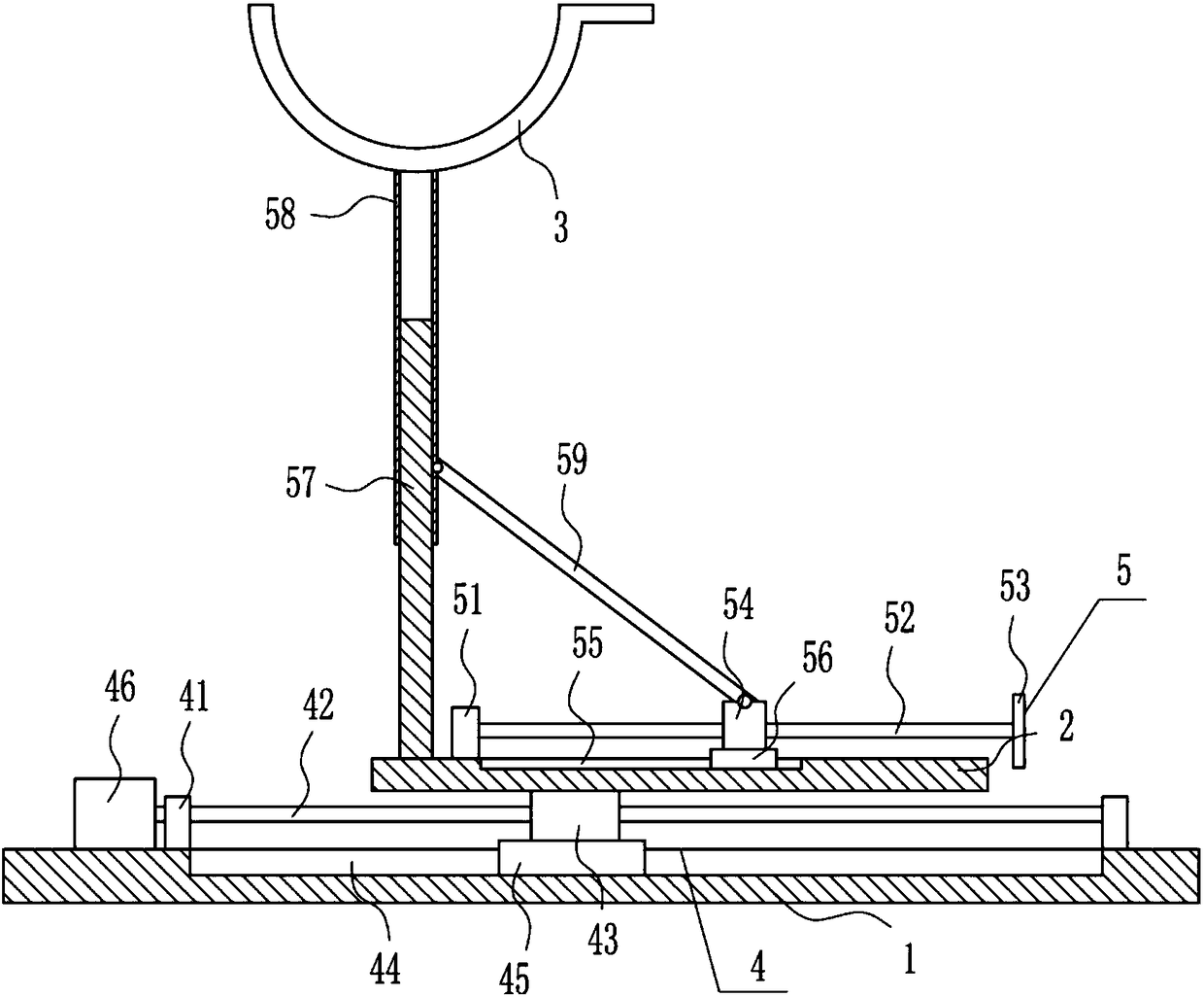 Supporting frame convenient to adjust and used for petroleum pipeline installation