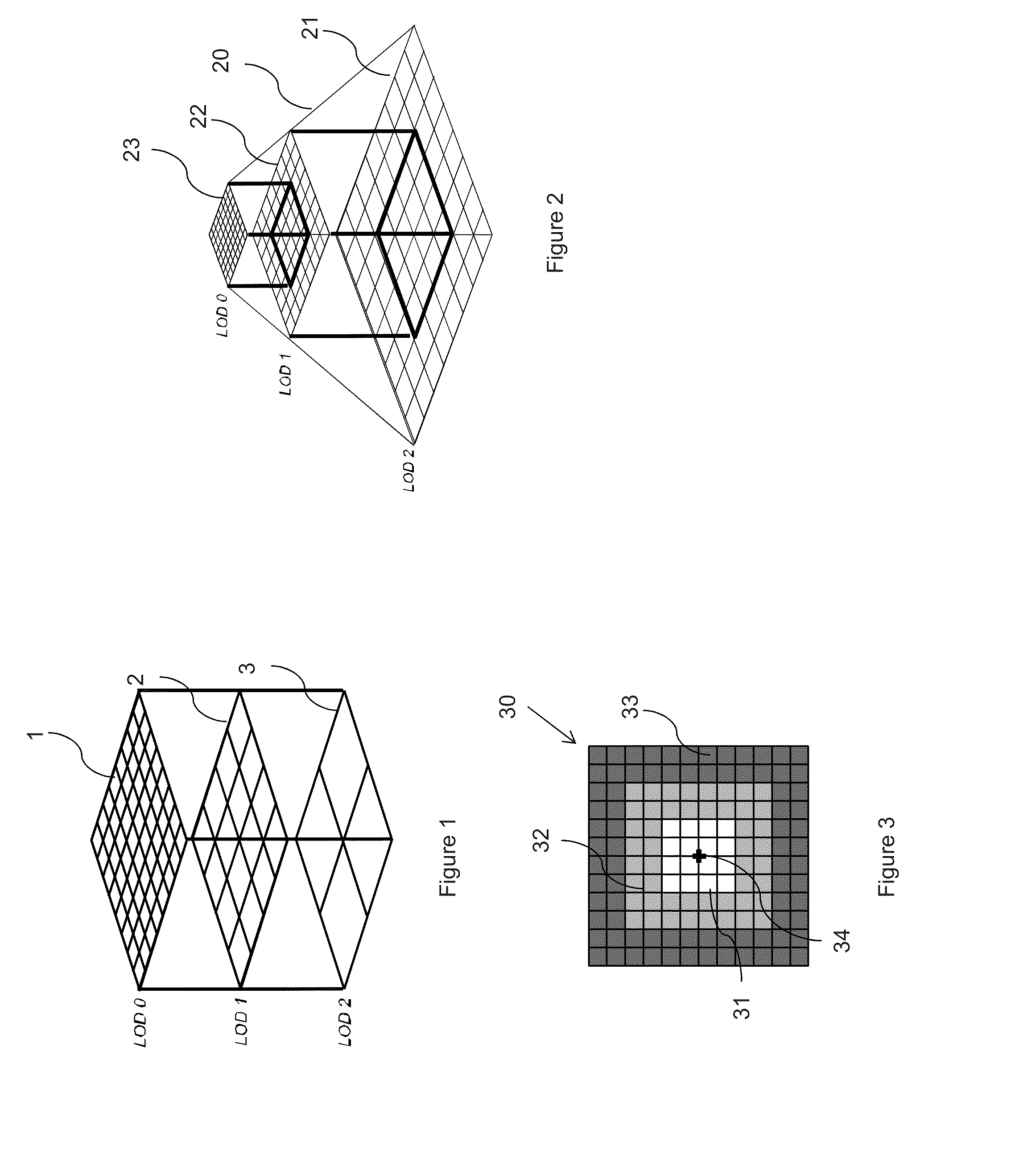 Method of rendering a terrain stored in a massive database