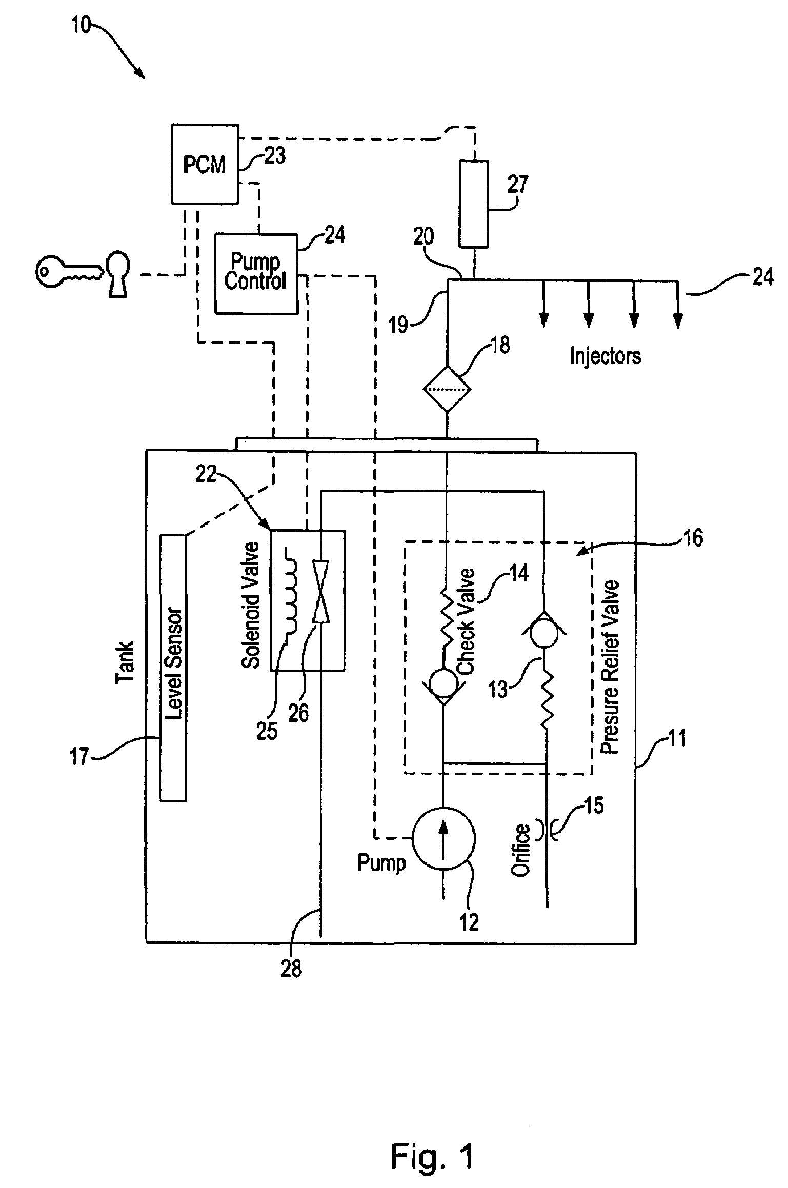 Low evaporative emission fuel system depressurization via solenoid valve