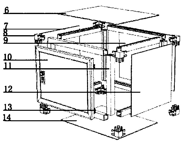 Metal storage rack used for placing bone ash box and combination method of same