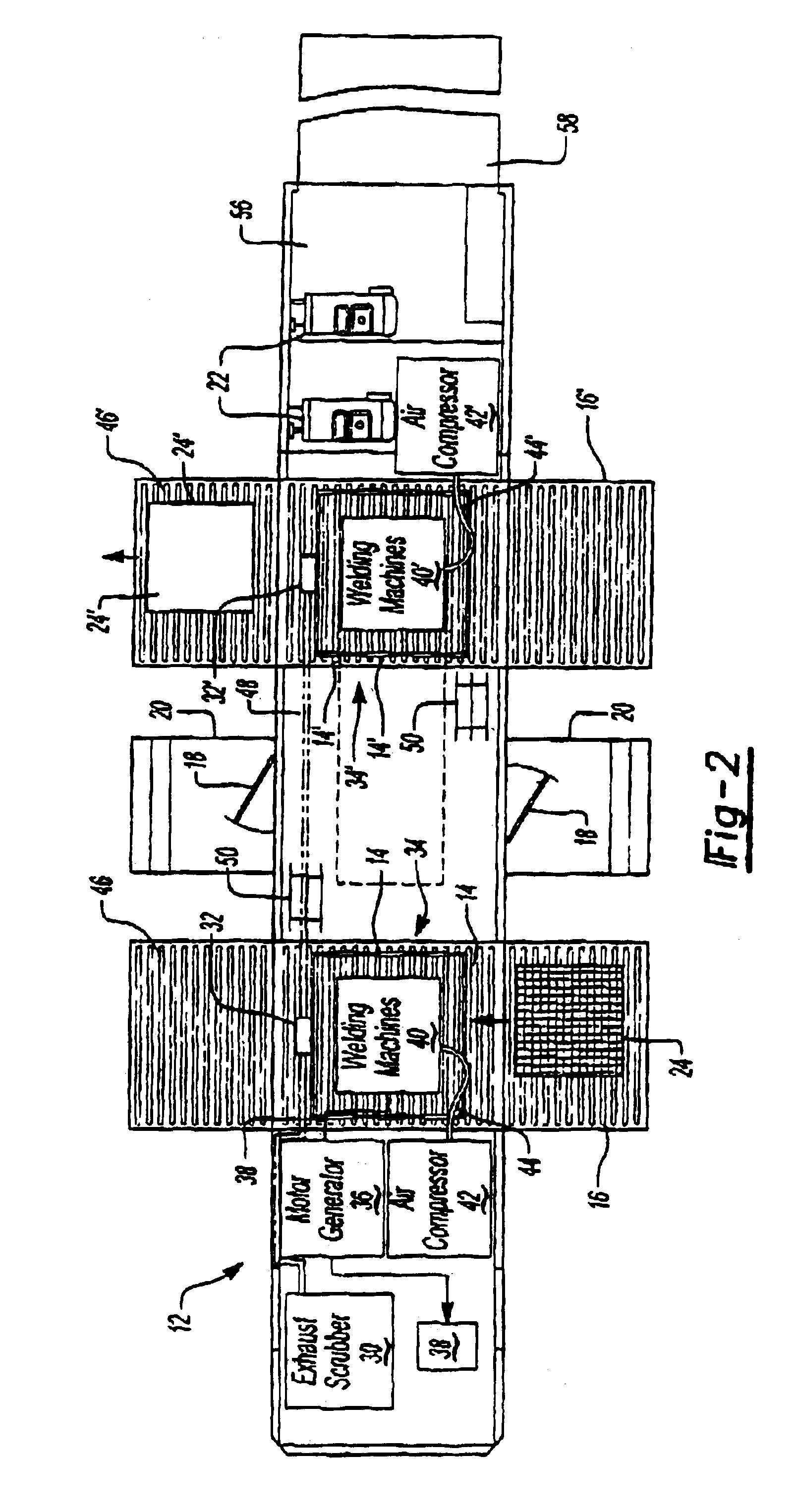 Portable manufacturing facility for manufacturing anti-slip flooring and method of manufacturing