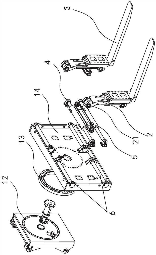 Large-sized loading and unloading truck for container