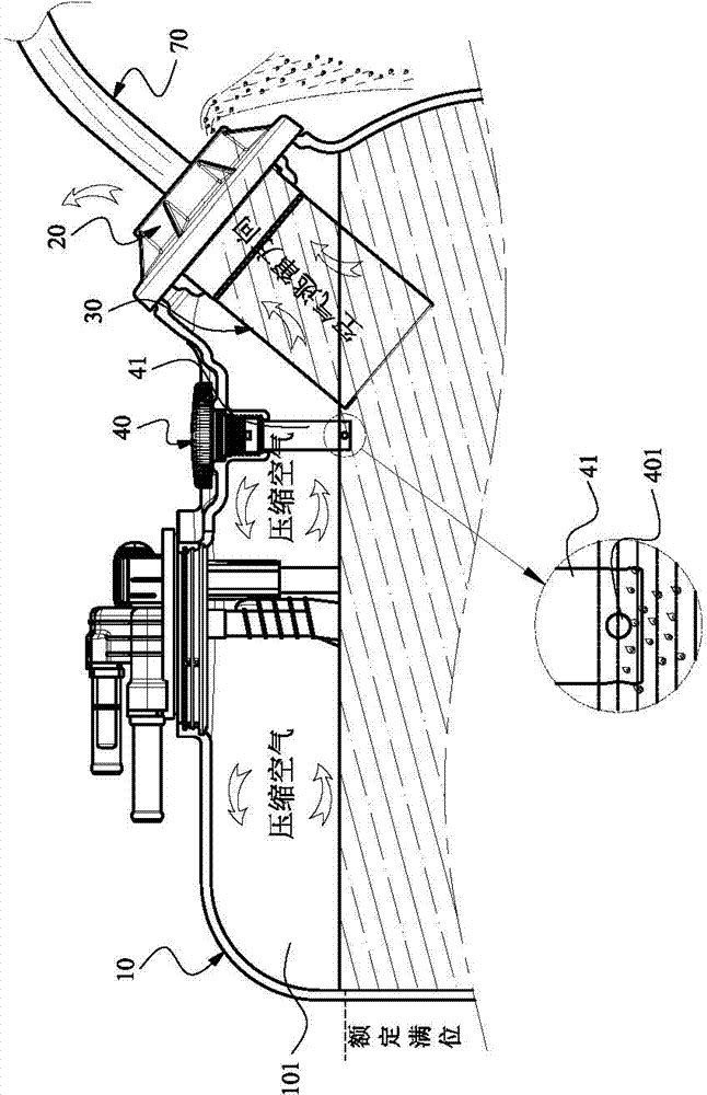 Anti-overfilled urea tank