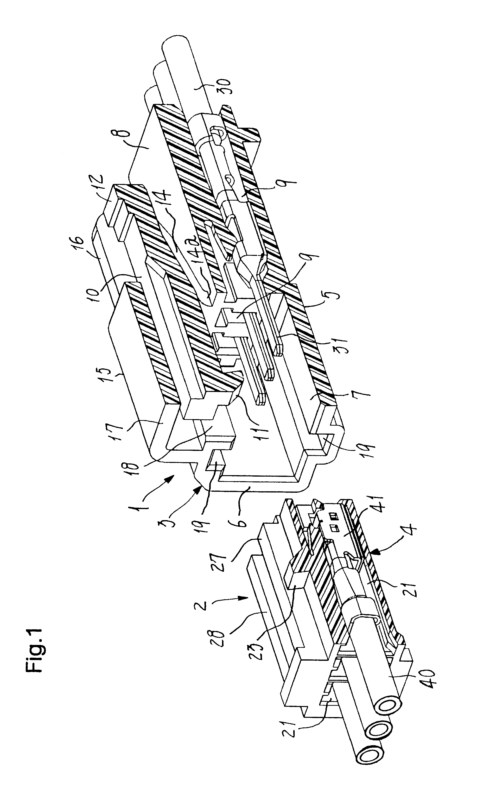 Connector assembly having a latching mechanism