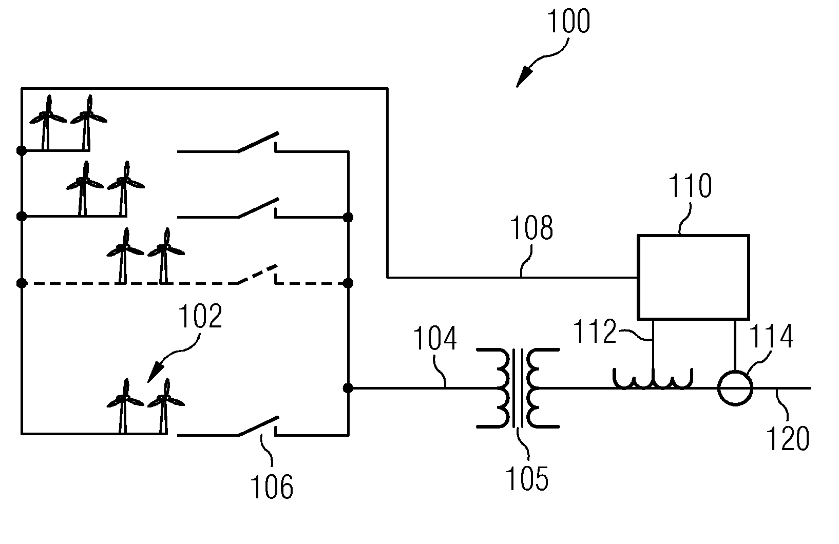 Controlling wind power plant with negative power capability to respond to grid frequency instability