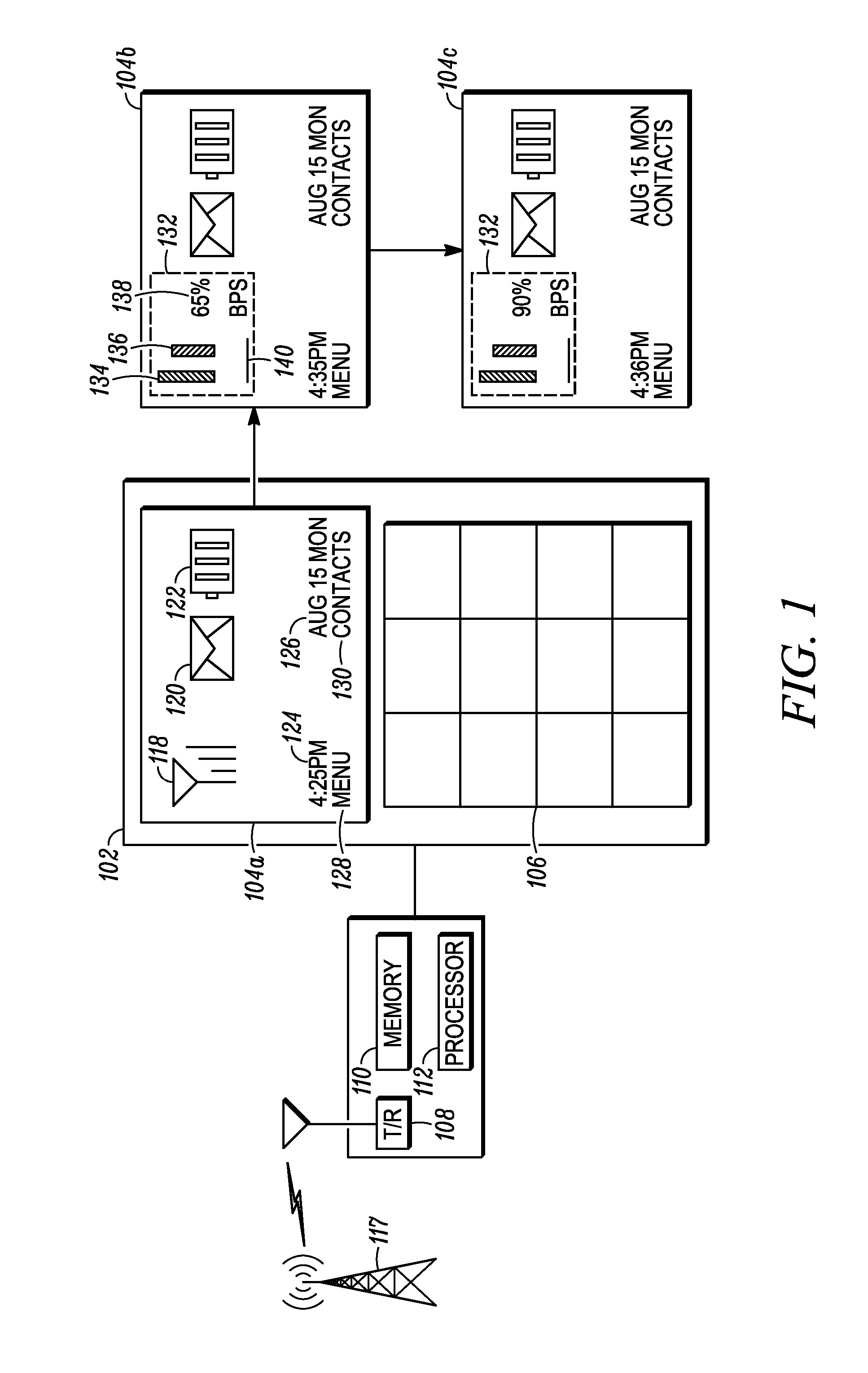 Wireless data transfer method and circuit