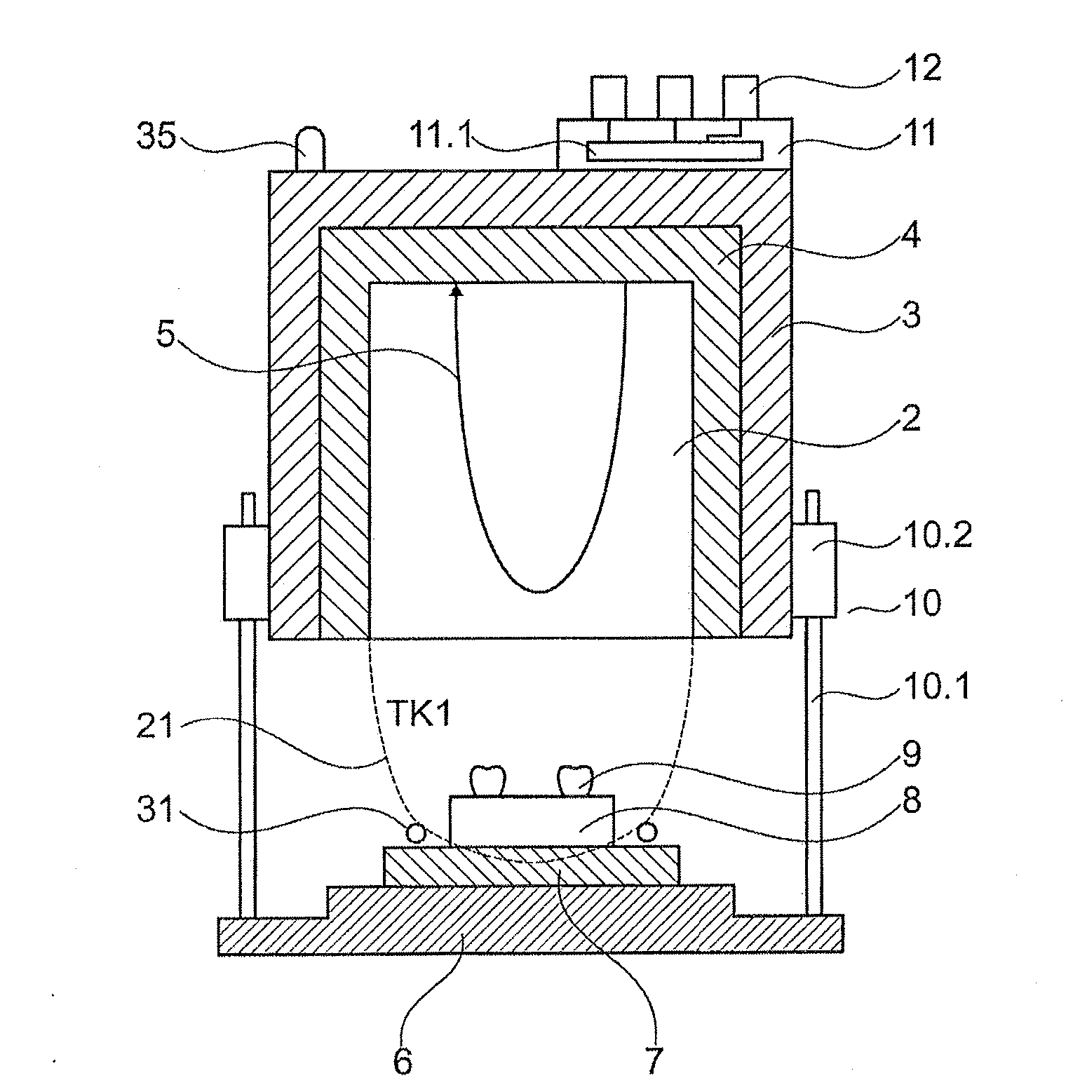 Sintering furnace for components consisting of a sintering material, in particular for dental components, and a method for sintering such components