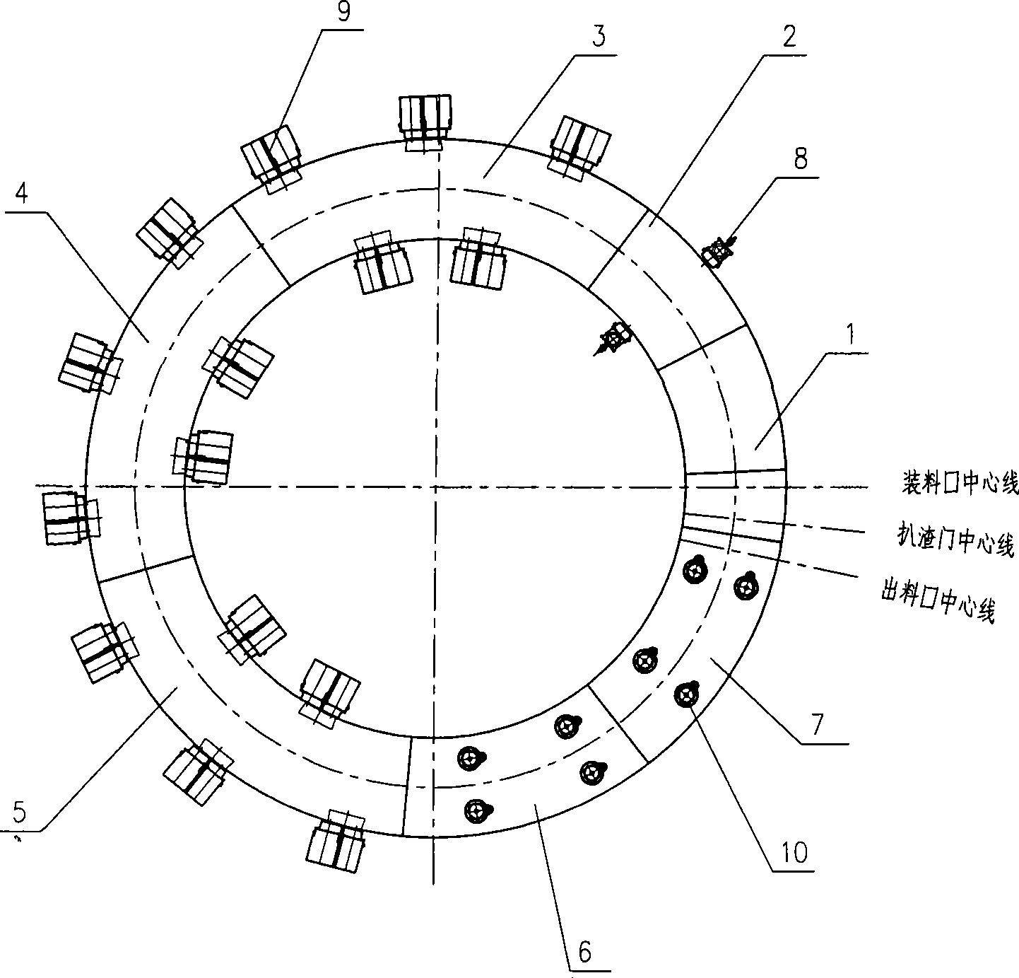 Annular furnace and annular furnace heat supply process