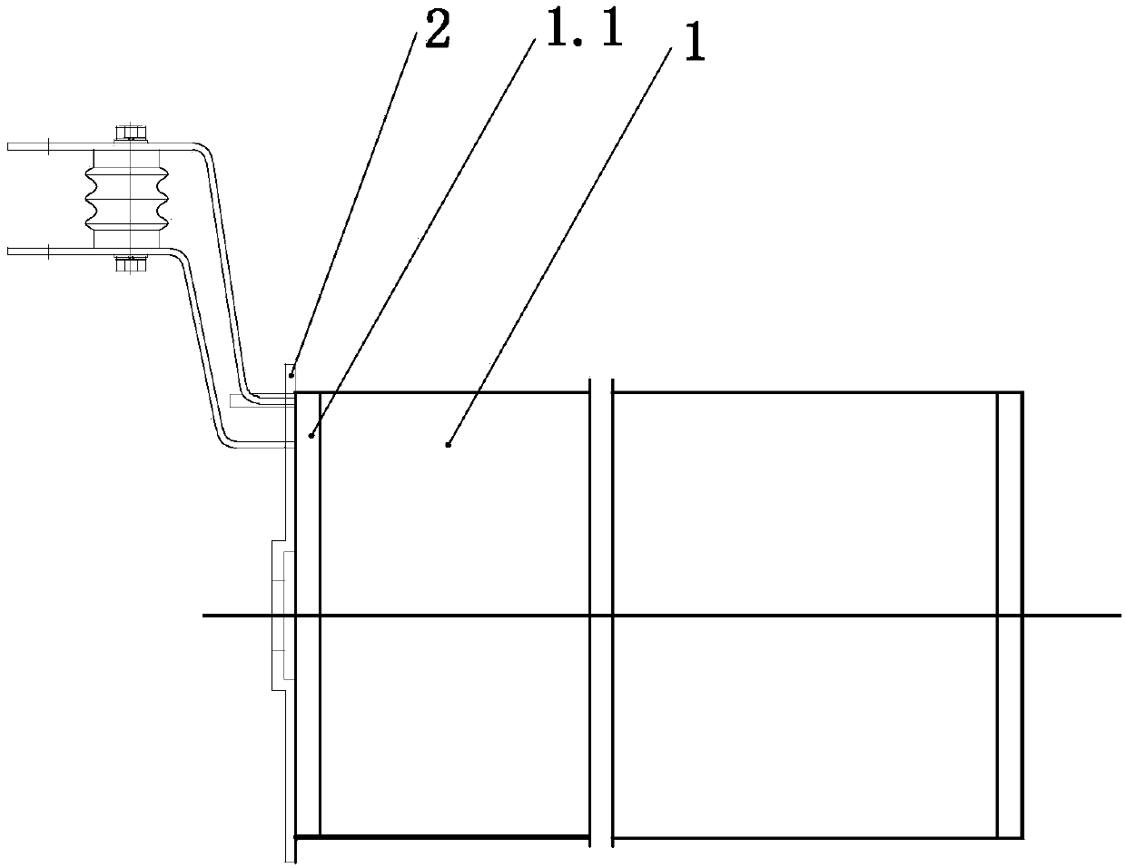 End sealing method for low-voltage foil type coil of dry type transformer