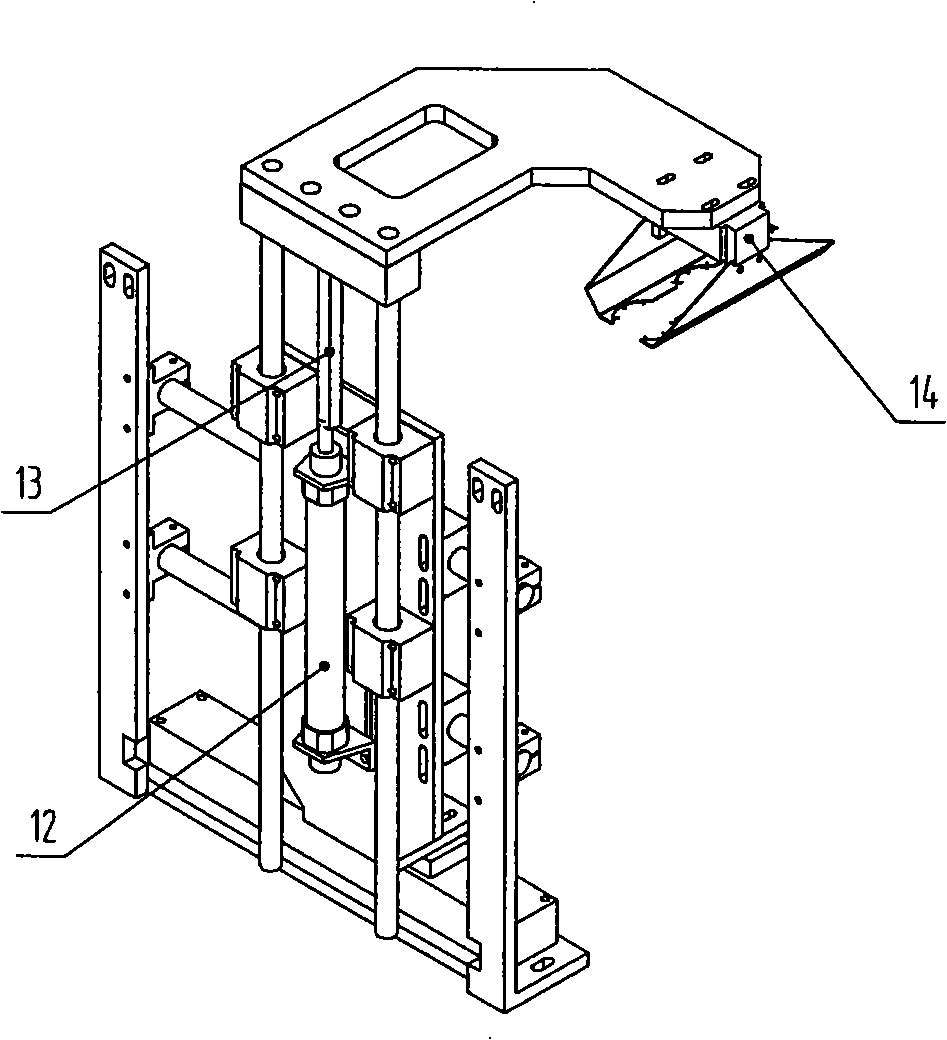 Cake taking device