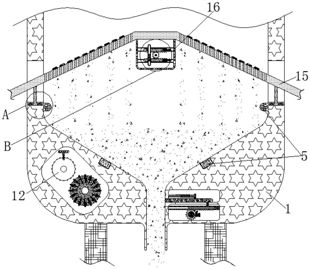 Coal ash production grinding device with quantitative bagging function