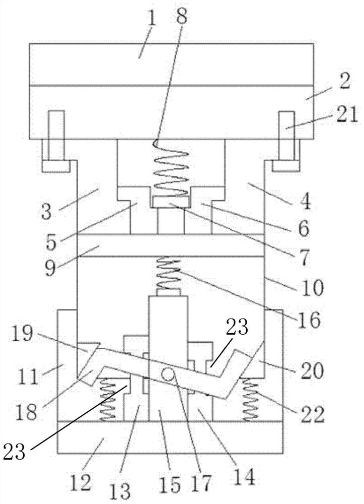 Shock absorbing device for electromechanical equipment