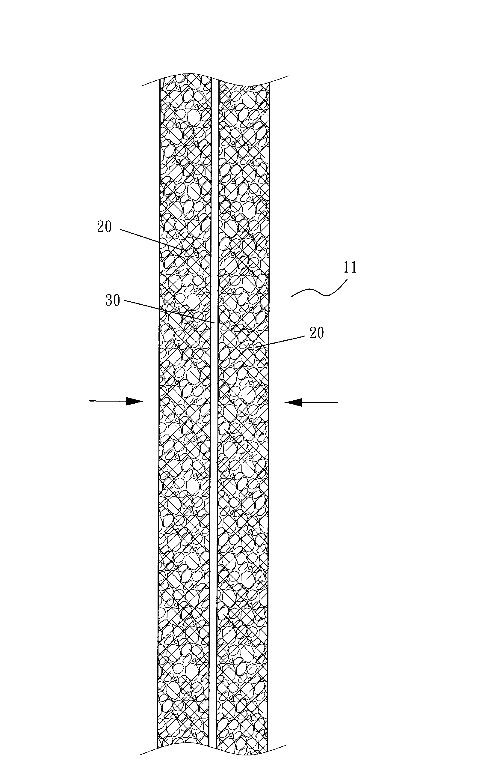 Composition structure of sound absorption and insulation composite material