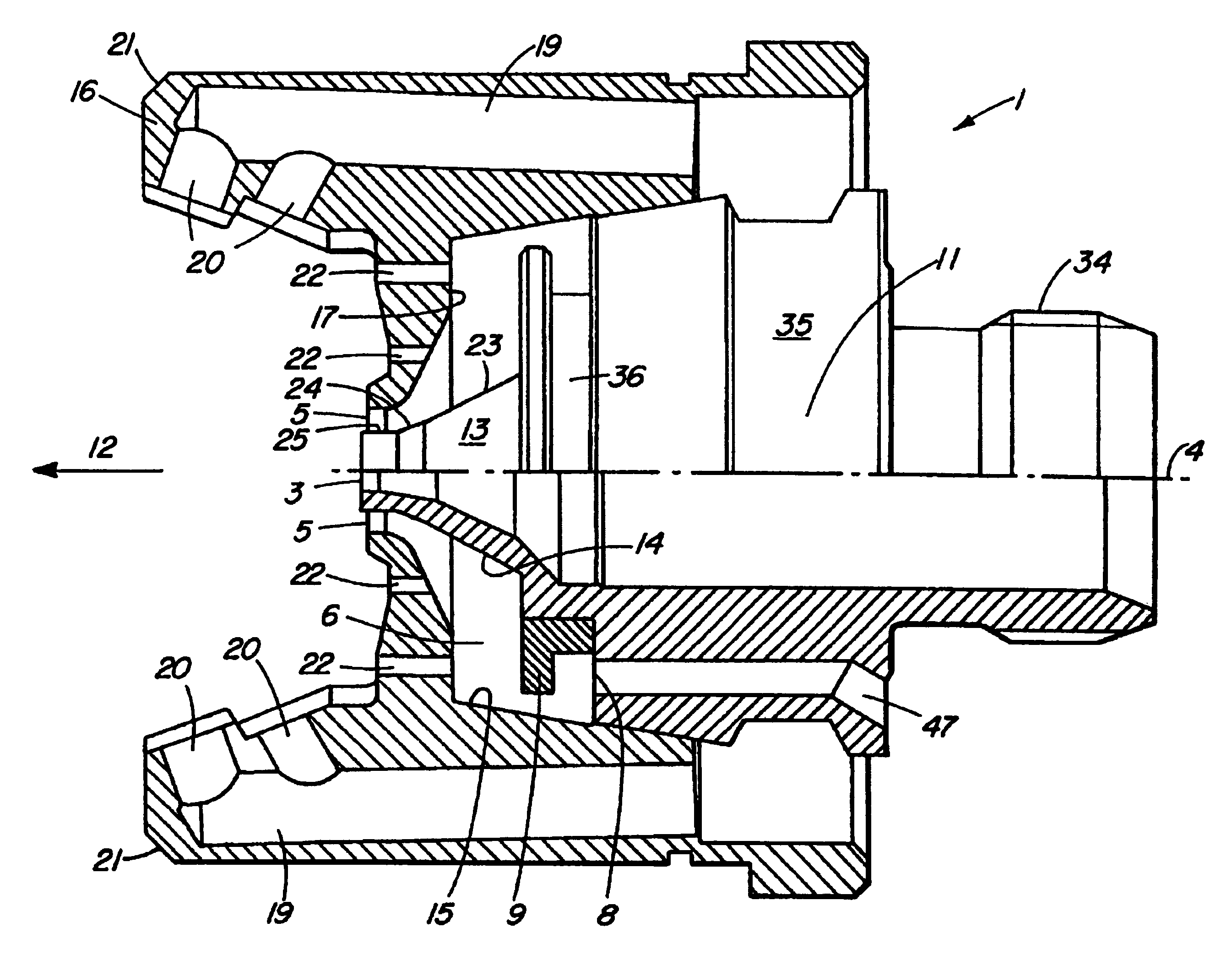 Nozzle arrangement for a paint spray gun