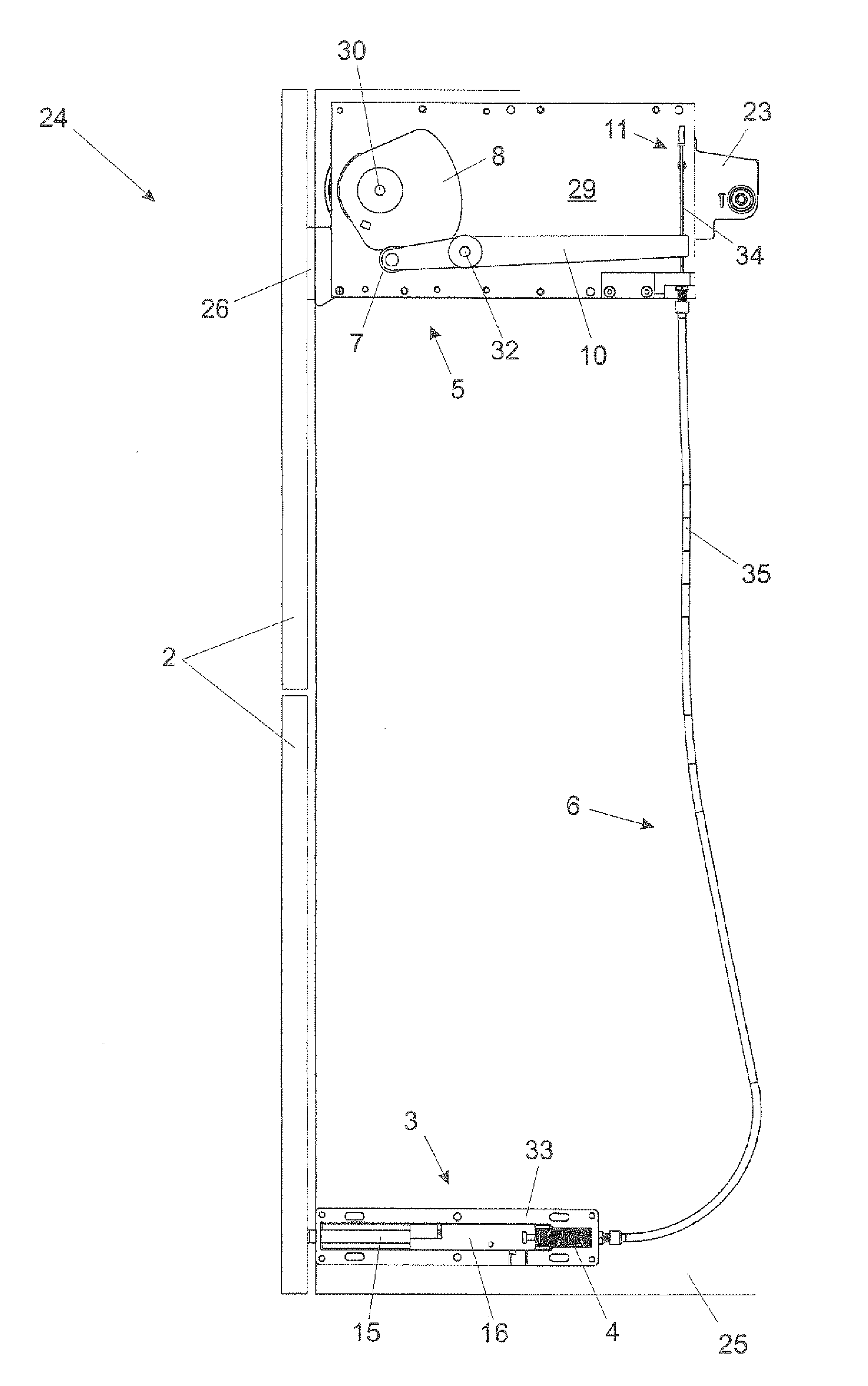 Arrangement for moving a movable furniture part