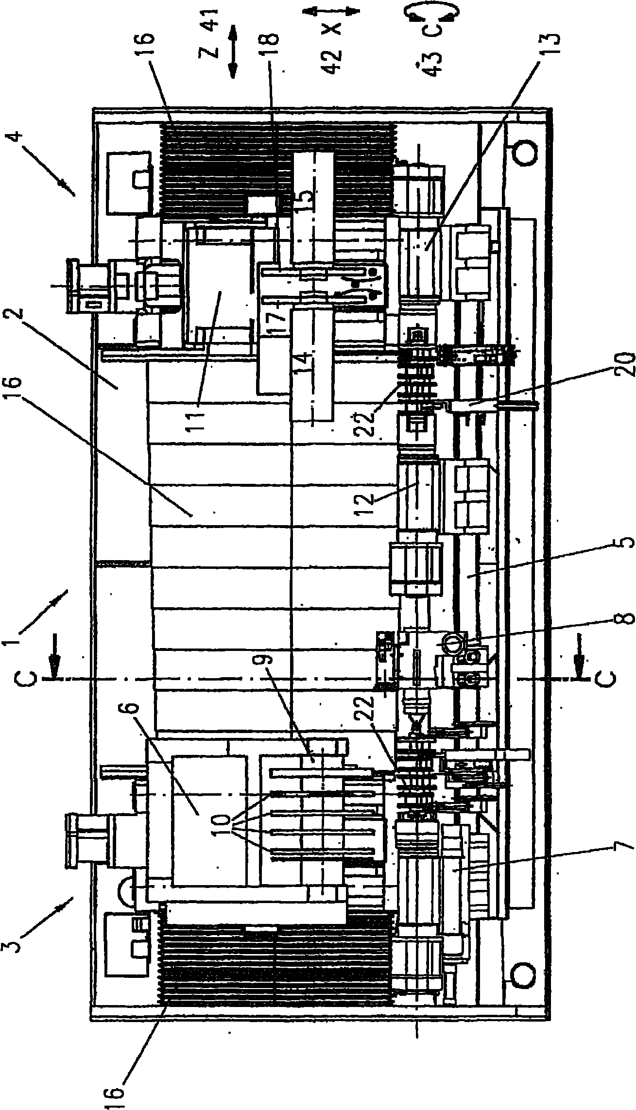 Grinding center and method for simultaneous grinding of a plurality of bearings and end-side surfaces of crankshafts