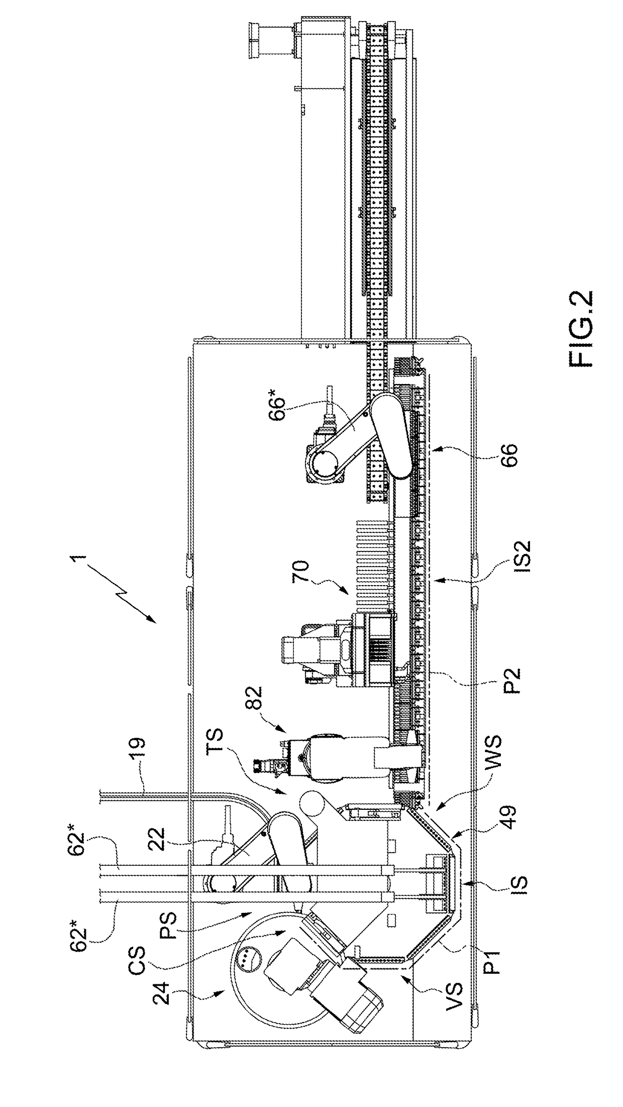 Machine for producing substantially cylindrical articles