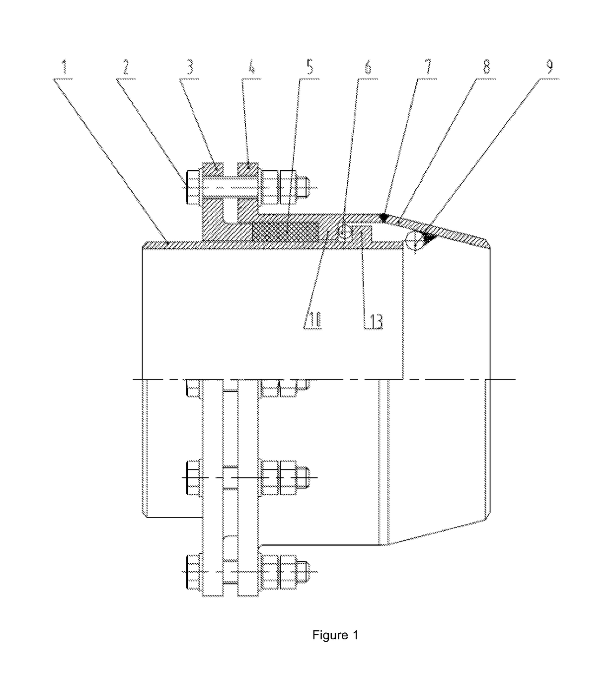 High-pressure tolerant integrated leakage-proof sleeve compensator