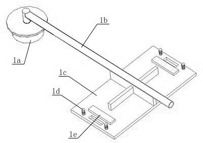 Assembly sample rod for mounting base of weight measuring mechanism of railway vehicle and assembly process thereof