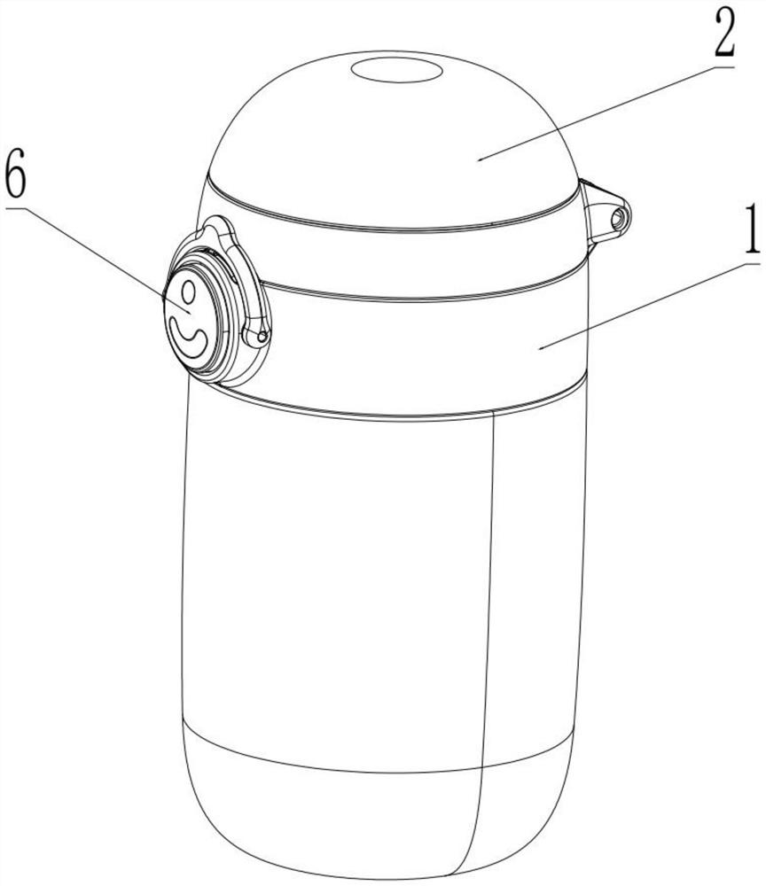 Double-pressing straw cup cover