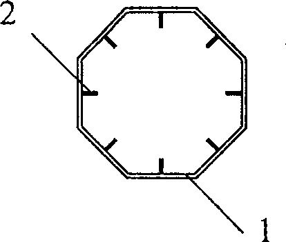 Steel reinforcement polygonal steel pipe concrete column