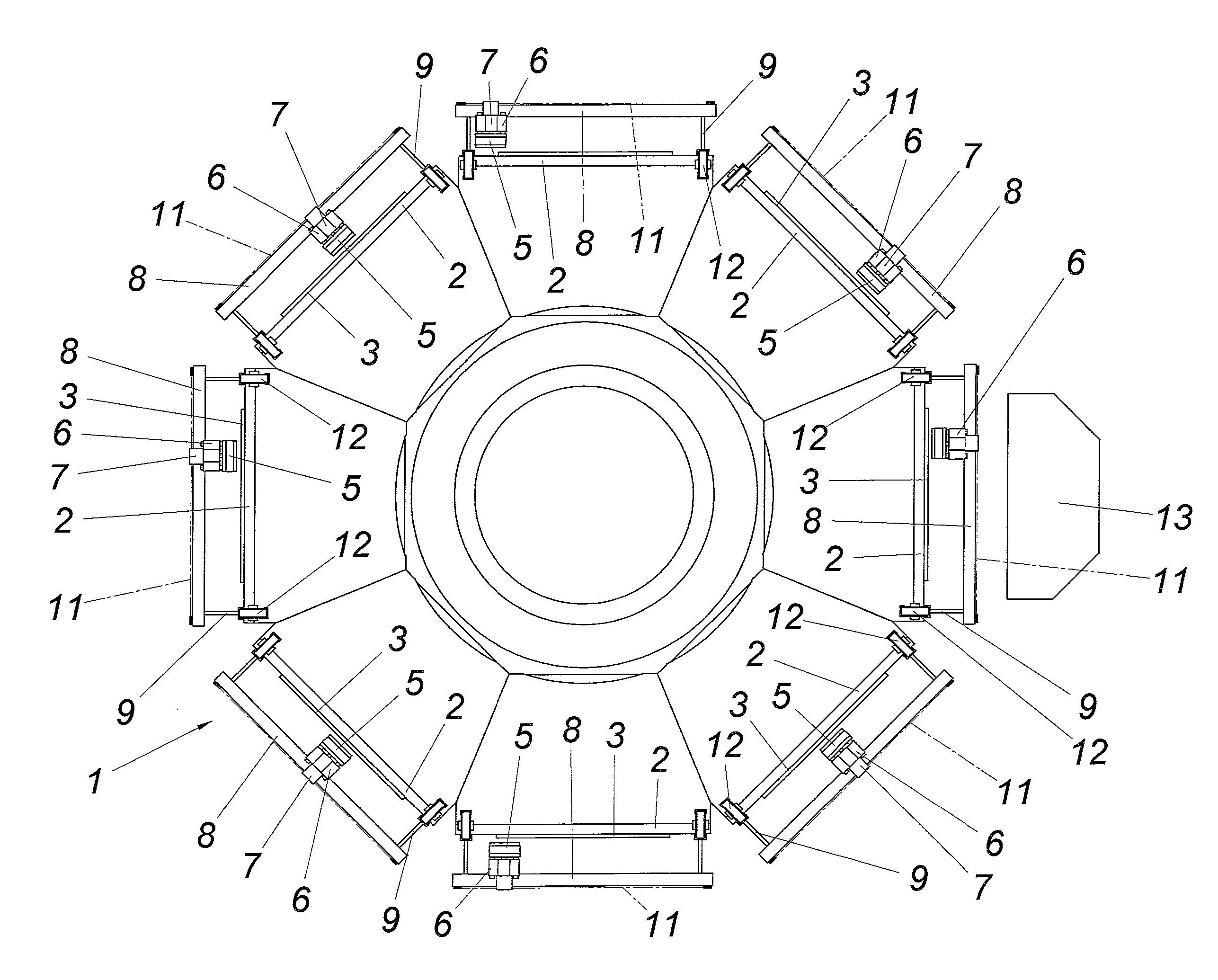 Facility for repairing flaws in pieces of wood