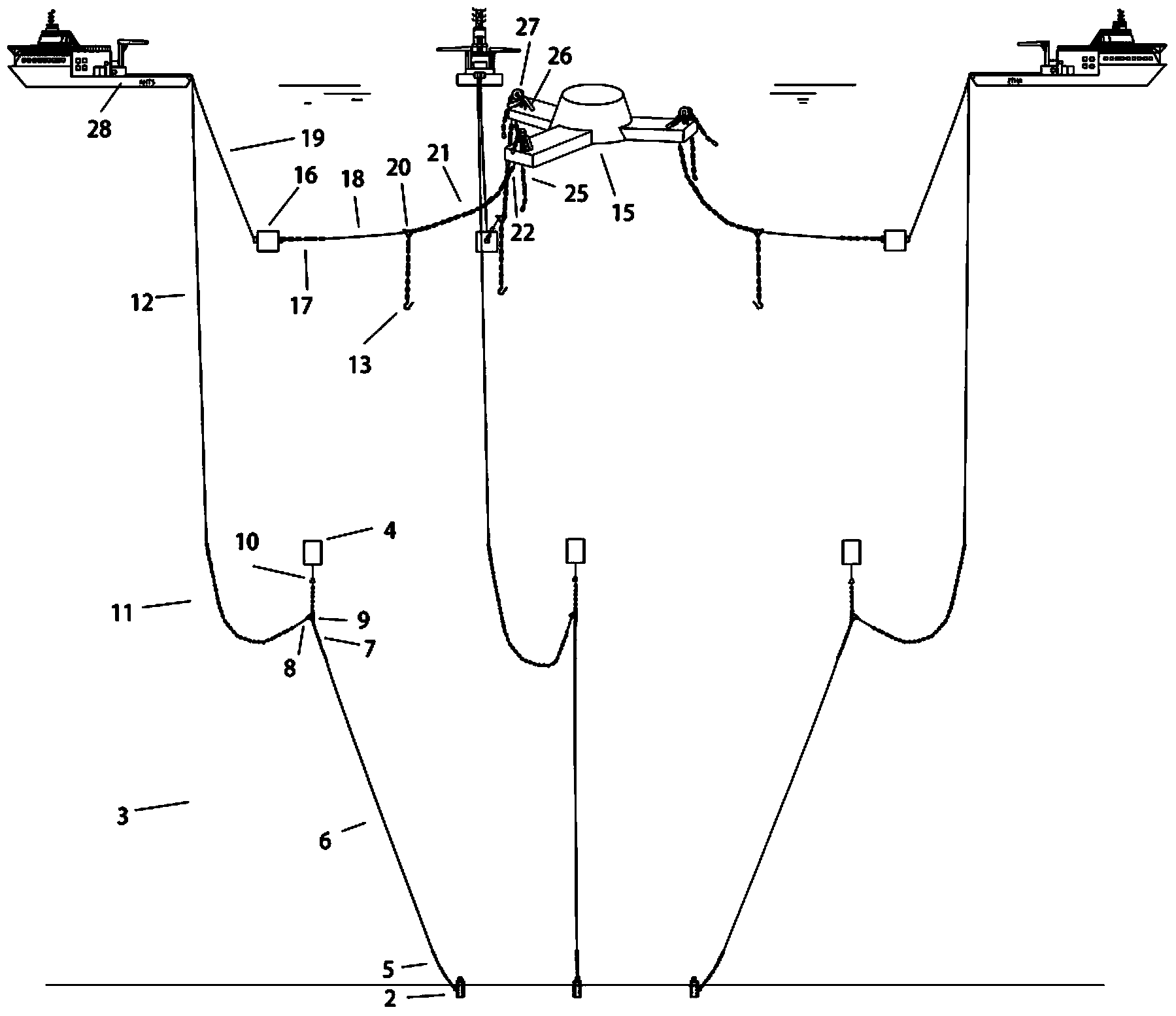 Method for mounting submerged buoy in ultra-deep water