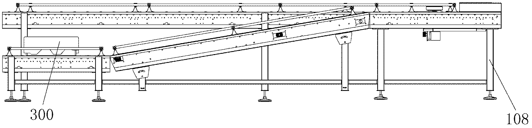 Goods circulation loop transmission system