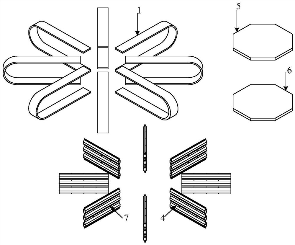 Integrally-replaced U-shaped belt corrugated energy dissipation part damper