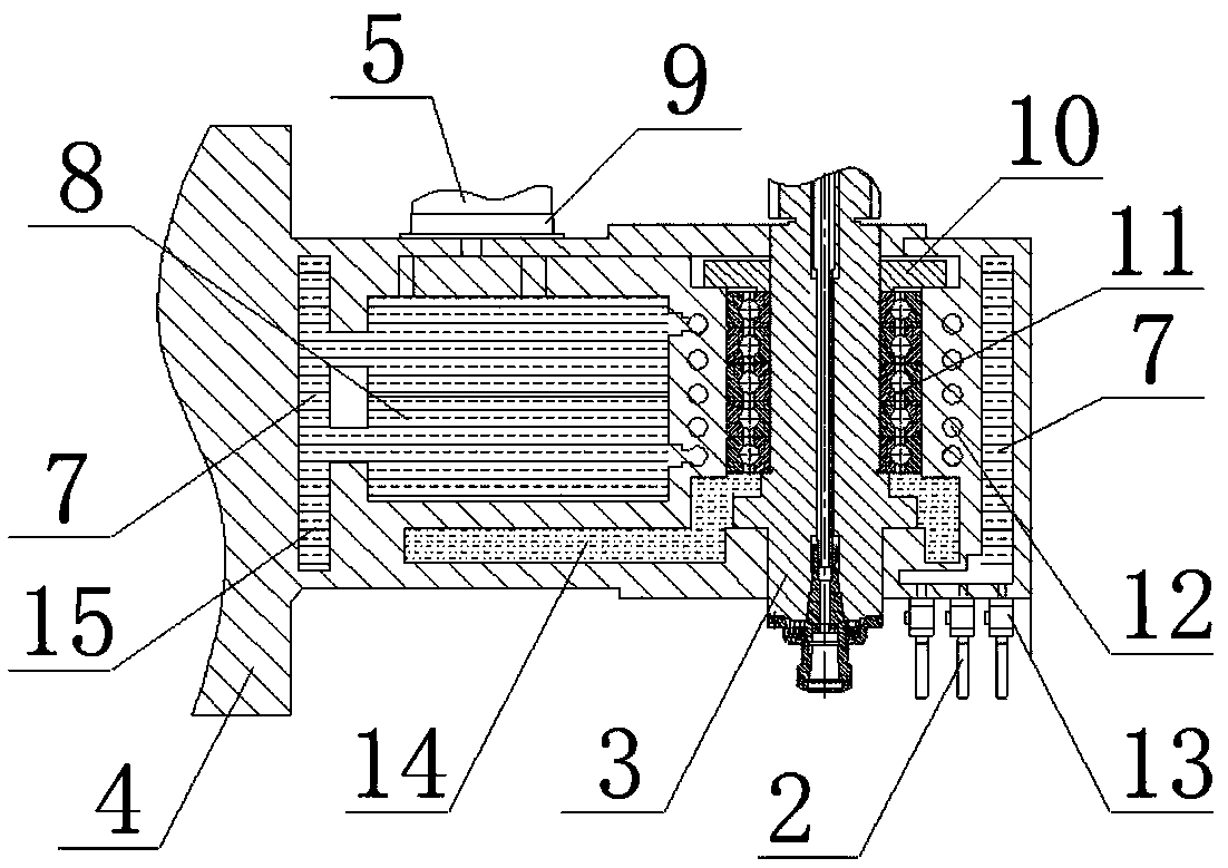 Cooling circulating main shaft box of numerical control machining center