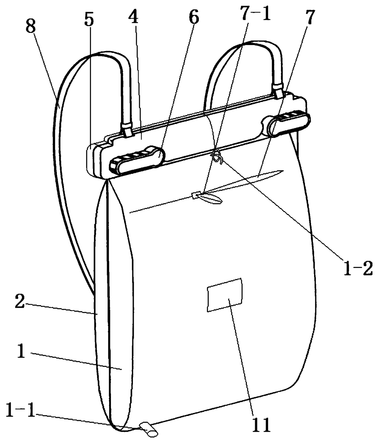 In-vitro amputated limb preservation bag capable of automatically releasing hydrogen ions