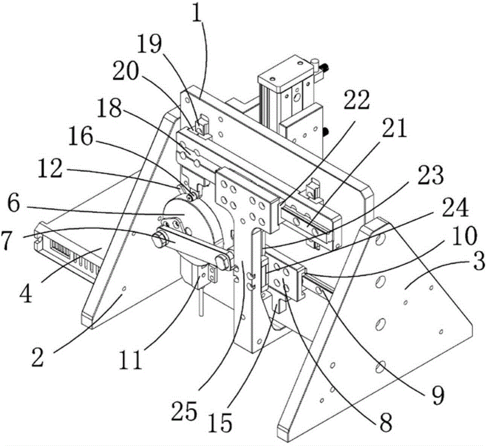 Automatic material separating mechanism of cam