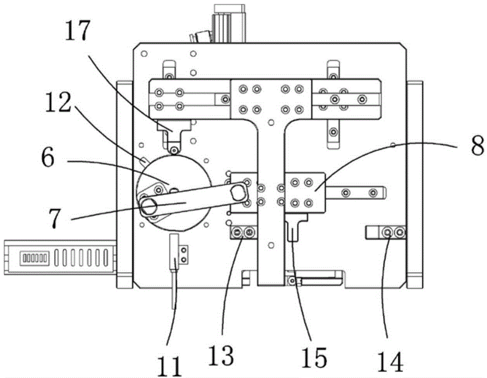 Automatic material separating mechanism of cam