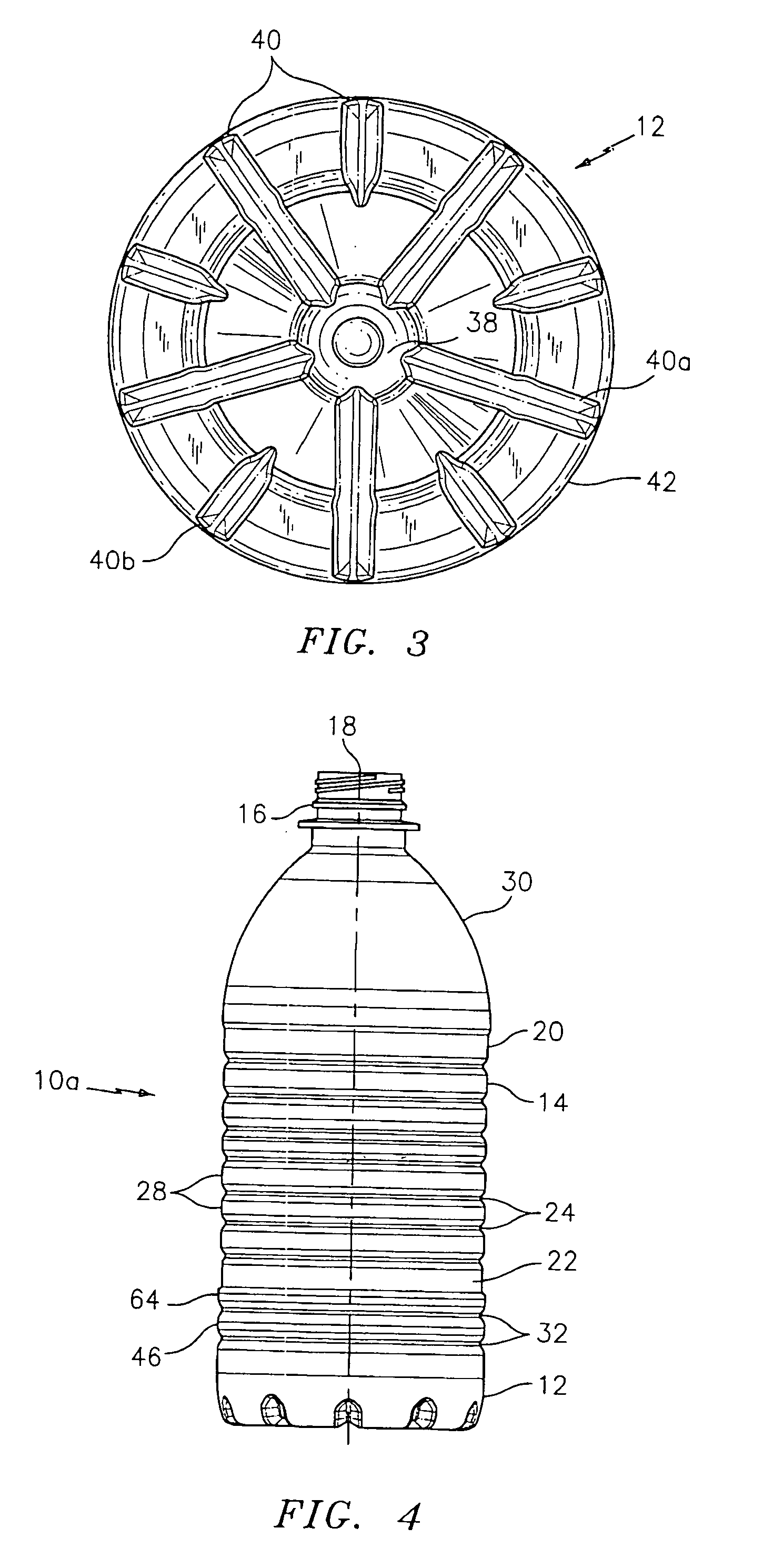 Plastic container with sidewall construction