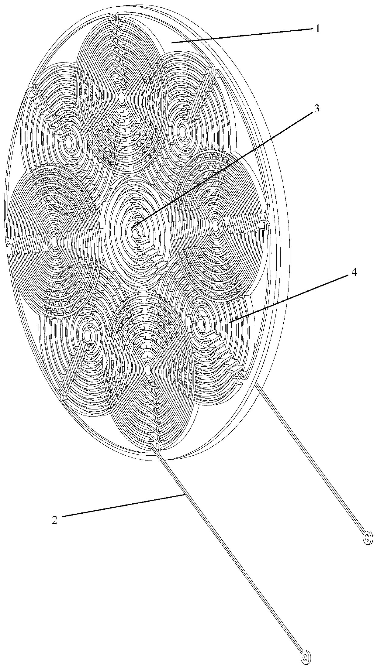 Coil panel of induction cooker and winding method thereof