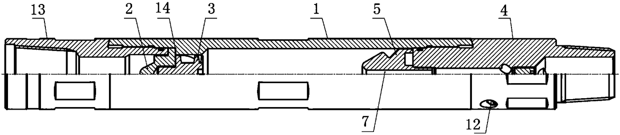 Downhole gas-liquid separation device and its working method